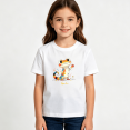thumbnail image 2 of Girls Graphic Tees Cute Gecko Lizard Kids T Shirt Colorful 100% Cotton Short Sleeve Soft Tops 4-13Y, 2 of 5