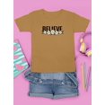 thumbnail image 3 of Believe Daisy Flower Banner T-Shirt Juniors -Image by Shutterstock,  Large, 3 of 4