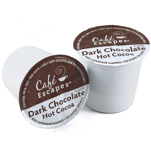 Cafe Escapes Dark Chocolate Hot Cocoa Keurig KCups, 96 Count
