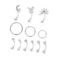 thumbnail image 4 of Juego de 12 piezas de pendientes Rook, barras Rook para festivales, aniversarios y Halloween. Color plateado, 4 of 8