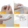 thumbnail image 2 of Paquete De 10 Candados De Seguridad Para Niños Seguridad Invisible Para Gabinete Y Cerradura De Cajón Para Gabinete Puerta Cajón Armario. Afortunado Sencillez, 2 of 3