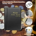 thumbnail image 3 of Álbum de monedas con 120 fundas, libro de almacenamiento de cartón para monedas de 2"x2" para coleccionistas (Negro), 3 of 7