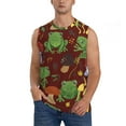 thumbnail image 2 of Goofa Frogs and Mushrooms Printed Men's Sleeveless T-Shirt - Athletic Gym Workout Tank Top for Men - Moisture-Wicking, UPF 30+ Quick-Dry Muscle Tee-Large, 2 of 8