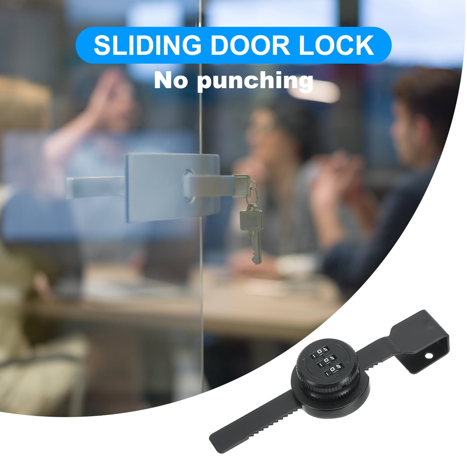 Uxcell Keyless Cabinet Lock, 2Pcs Zinc Alloy 3 Digit Password Combination Lock for Cabinet Door Latch, (Black)
