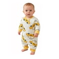 thumbnail image 2 of Bellafa Newborn Baby Boys Cotton Romper Onesies Infant Long Sleeve One-Piece Toddler Button Jumpsuits Fall Spring Outfits, 2 of 7
