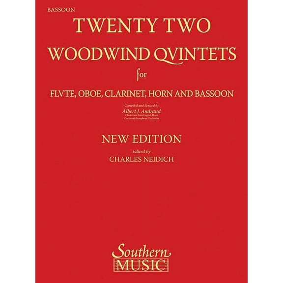 22 Woodwind Quintets - New Edition: Bassoon Part (Paperback)