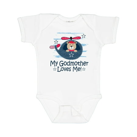 

Inktastic My Godmother Loves Me Boys Gift Baby Boy Bodysuit