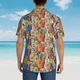 thumbnail image 6 of Xecao Funny Dogs Family print Hawaiian shirt - a stylish short-sleeve button-down for men, perfect for casual beach and tropical outings., 6 of 9
