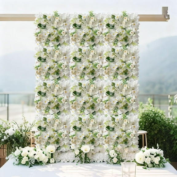 Inerposs Wedding Decoration, Artificial Flower Wall, Floral Arrangement, Long Lasting, Realistic Design for Romantic Weddings