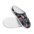 thumbnail image 3 of Picia Colorful Tropical Leaves for Women's Lamb-hug Comfy Fleece House Slippers Memory Foam, Slip-on House Shoes Indoor Outdoor-35/36, 3 of 7