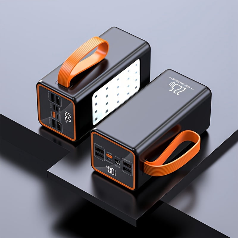 60000mAh Portable Charger with LED Display & Camping Light - Ultra High Capacity Power Bank for iPhone, Android, Outdoor Emergency Backup Battery Pack