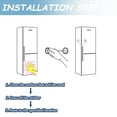 thumbnail image 4 of 2 Pieces Fridge Lock Refrigerator Lock with Keys, Freezer Lock Child Safety Cabinet Lock with Adhesive for Kitchen Appliance, Openable Furniture, Sliding Closet, Drawer and Toilet Seat, White, 4 of 7