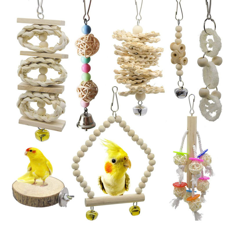 Jouets à Mâcher Pour Oiseaux - Lot De 5, Colorés, Pour Perruches, Calopsittes - Enrichissement & Soin Du Bec - 6