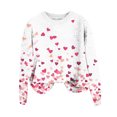 thumbnail image 6 of TKLPEHG Womens Valentines Day Sweatshirt Crewneck Sweatshirt Long Sleeve Casual Dressy Lightweight Heart Print Graphic Tops Loose Pullover (White,XL), 6 of 6