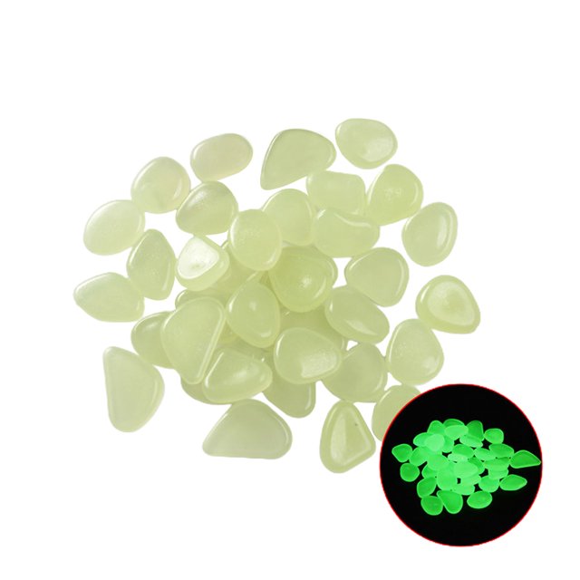 100PCS Lueur Pierres Galets Simulation Pavés Homme Fait Roche Réservoir de Poisson Galets Résine Décorations de Jardinage, 2,2 Cm