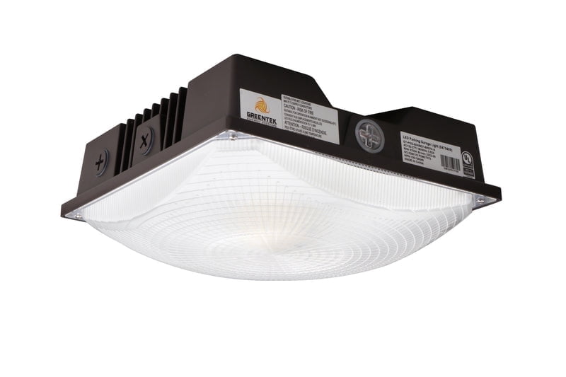 Green Light Depot LED Canopy Light - 60W - Outdoor Parking Garage Light - PGD - Brown - (UL+DLC 5.1)