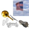 thumbnail image 2 of MYG Gold Plated Round Hand Waving Flag Pole Cap Outdoor Flagpole Accessories Kit, 2 of 9