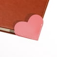 thumbnail image 2 of 4 piezas de cuero corazón marcapáginas corazón página esquina hecho a mano marcapáginas cuero lectura lindo marcapáginas accesorios para mujeres Bookworm presente amantes(verde hierba) Sincero Hogar, 2 of 6
