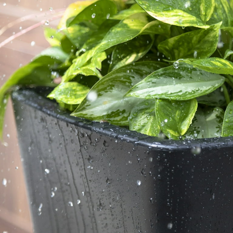 Step2 Tremont - Vaso da fiori - Rotondo e grande - Calcestruzzo - Vaso da balcone leggero e facile da spostare - Plastica rotostampata - 38,1 x 38,1 x | Leroy Merlin
