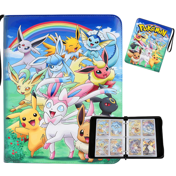 TCG Trading Card Binder Album, 400 Pockets, 50 Removable 4-Pocket Pages