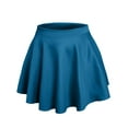 thumbnail image 2 of J. METHOD Women’s Skater Skirt Elastic Waist Casual Mini Flared Swing Pleated Skirts Made in USA NEWSK06 Teal M, 2 of 6