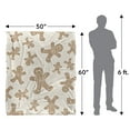 thumbnail image 5 of LOGOVISION Gingerbread Silky Touch Back Super Soft Throw Blanket 50' x 60', 5 of 6