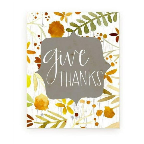Give Thanks Rustic Wall Sign 12x15 (Unframed)