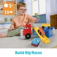 thumbnail image 3 of MEGA BLOKS Build & Race Rig Fisher-Price Toy Blocks with Sounds (16 Pieces) for Toddler, 3 of 7