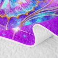 thumbnail image 5 of Homewish Dreamy Butterfly Quilt King For Girls,Purple Galaxy King Coverlet Set,3pcs, 5 of 7