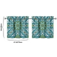 thumbnail image 4 of 2 PCS Mandala Print Kitchen Curtains - 27.5x24 Inch Ethnic Tribal Folk Style, Semi-Sheer Rod Pocket Farmhouse Window Panels, 4 of 4