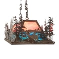 thumbnail image 4 of Meyda Tiffany 137642 Deer Through The Trees 9 Light 50" Wide Linear Pendant - Copper, 4 of 7