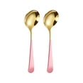 thumbnail image 2 of Ynlkorvg Tableware Round Spoon 304 Stainless Spoon Fork Household Cute Small Soup Spoon Thick Round Bottom Eating Spoon, 2 of 9