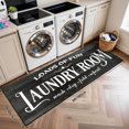 thumbnail image 6 of Findosom 2'x6' Farmhouse Laundry Rug Floor Mat,Non Slip Laundry Room Runner Rug with Rubber Backing Washable Indoor Floor Area Rug for Kitchen Laundry Bathroom Hallway Entryway,Black, 6 of 7