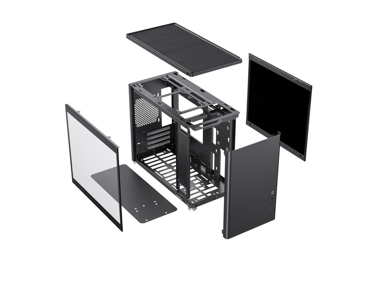 GAMEMAX Micro-ATX Tower Computer Case with Removable Dust-Proof Filter,  Dual Tempered Glass Side Panels, PC Gaming Chassis (Spark-White)