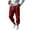 A1 Red, variant on Sweatpants Pants for Men Sports Leisure Pocket Solid Color Elastic Waist Drawstring Straight Leg Retractable Hem Design Long Pants with Pocket