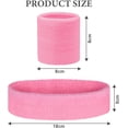 thumbnail image 2 of Conjunto de diadema y muñequeras deportivas de algodón, conjunto de diadema antiesguinces y altamente elástica absorbente del sudor, accesorios de fitness para hombres y mujeres, 2 of 5