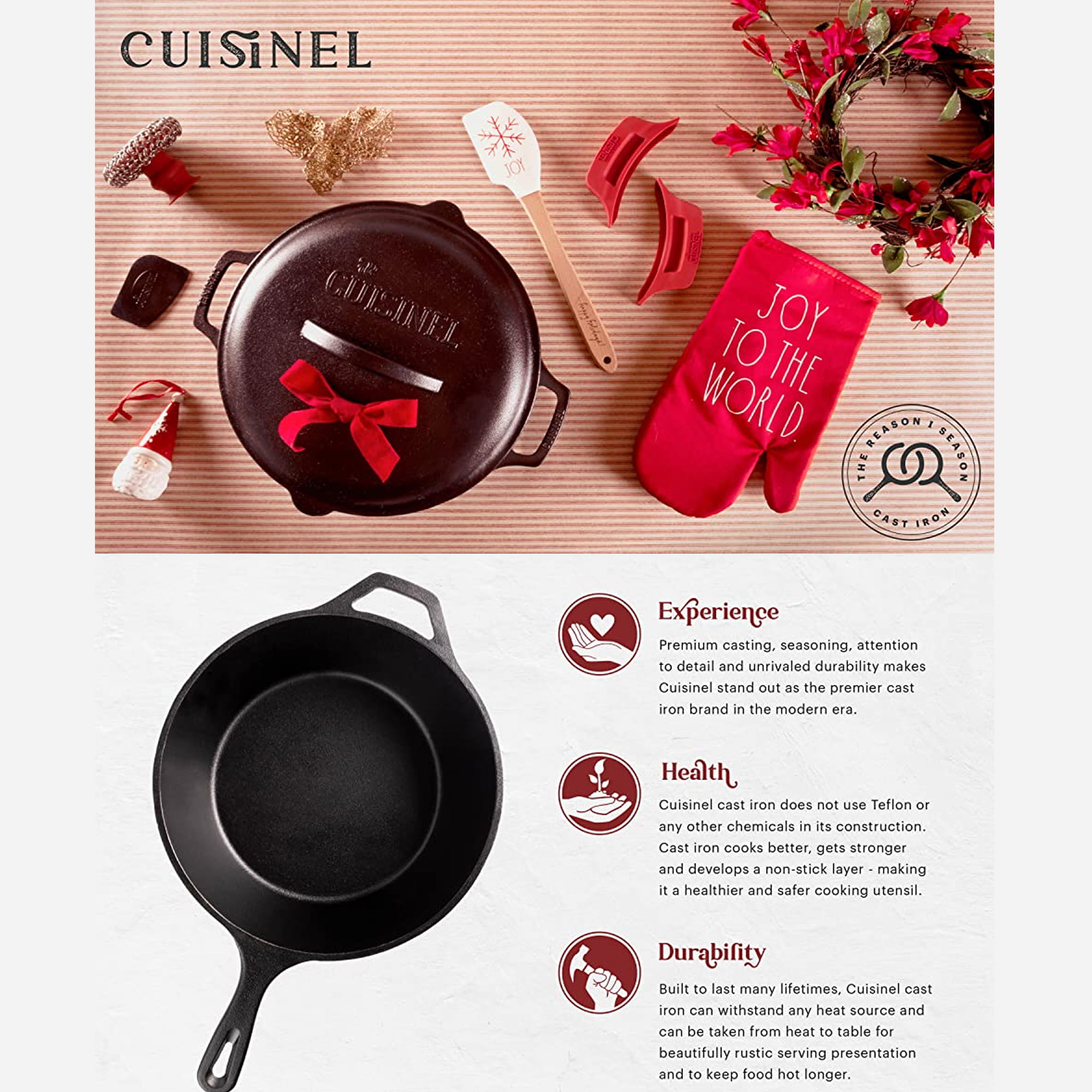 Enameled 2-in-1 Cast Iron Dutch Oven Frying Pan Multi-Cooker - China Cast  Iron Cookware and Cast Iron Casserole price