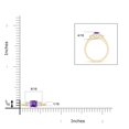thumbnail image 4 of ANGARA Natural 0.7 Ct. Amethyst with Diamond Classic Engagement Ring in 14K Yellow Gold for Women (Ring Size: 11.5), 4 of 9