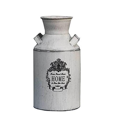Watering Honey French Style Country Rustic Primitive Jug Vase Milk Can for Home Decoration