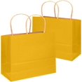 thumbnail image 2 of 13"x4.5"x10" Large Gift Bag with Handles Bulk 32PCS Gift Paper Bags Yellow Bags Multiple Uses (Wide Large), 2 of 15