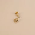 thumbnail image 3 of 1Pair G23 Titanium 1.2*8mm Piercing Heart Snake Flat Studs Lip Stud Earring for Women Ear Cuffs Titanium Body Jewelry, 3 of 6