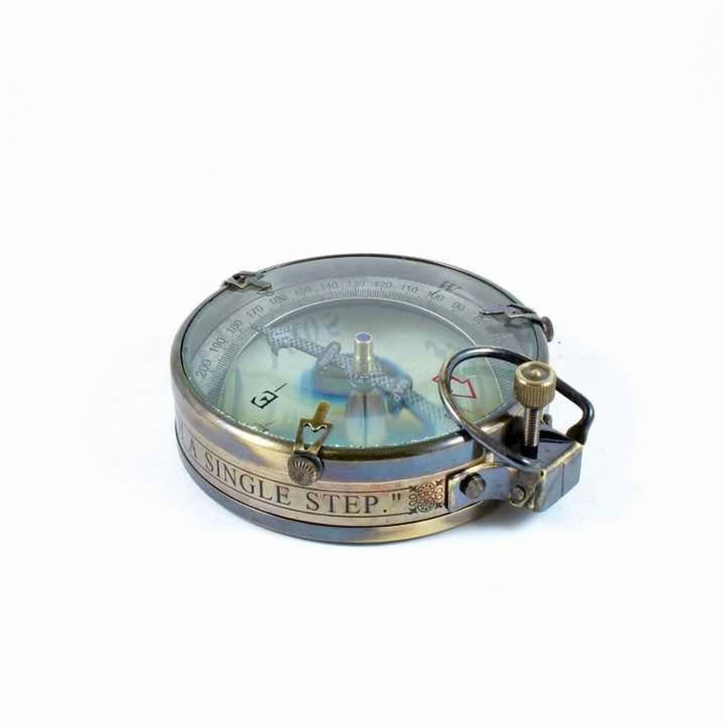 Antique Brass Compass Alloy Glass Wrapped Leather Case Metal Material Graduation Christmas New Year Easter Father's Day Gifts