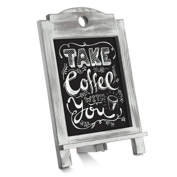 Supvox Tabletop Chalkboard Rustic Wood Countertop Blackboard Desktop Memo Board For Kitchen Wedding Restaurants & Bar