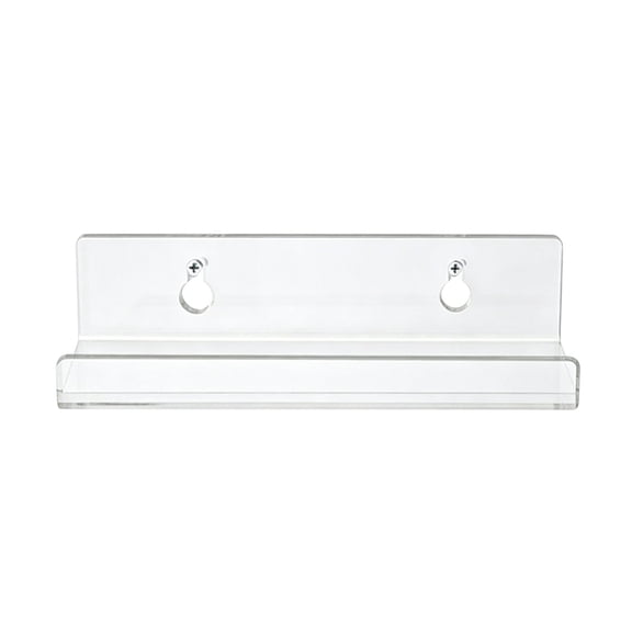 Clear Floating Shelves for Wall, Durable Acrylic Wall Mounted Small Shelf, Clear Acrylic Wall Shelf Album Record Holder Display Shelf for Bedroom, Living Room,Bathroom,Kitchen,1Pc(Clear,3.9x1.4x1.2")