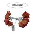 thumbnail image 3 of Fall Decorations Maple Leaf Lights Garland Battery Operated, 40LED Waterproof Autumn Leaf String Lights for Thanksgiving Halloween Indoor Outdoor Home Decor (1 Pack, 20Ft 40LED), 3 of 4