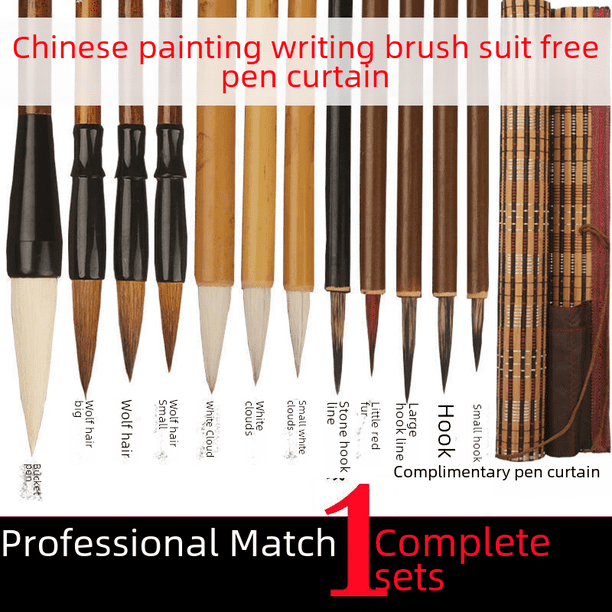 Escritura Pincel adecuado para principiantes, pintura con tinta, pluma, dibujo en blanco, pinceladas a mano alzada, pelo de comadreja y cabello, grandes nubes blancas