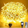 thumbnail image 1 of Soagrc 66FT 200 LED Christmas String Lights, Bright Warm White String Lights with 8 Modes, Durable Waterproof Design for Indoor Outdoor Tree Decor, Timer Included, 1 of 8