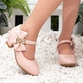 thumbnail image 5 of Girls Dress Shoes Low Heel Princess Flats Mary Jane Flower Wedding Party Glitter Shoes for Kids Toddler, 5 of 9