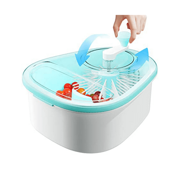 Fruit and Vegetable Washing Machine, Vegetable Cleaner Device with Full-Sided Spin Scrubber Brush Food Cleaning Tool