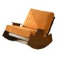 thumbnail image 2 of Mecedora Sofá Salón Sofá Silla de Lectura Muebles Informales Elegantes Sillón Sofá Perezoso para Dormitorio Hogar Sala de Estar Al Aire Libre Pana Naranja, 2 of 8